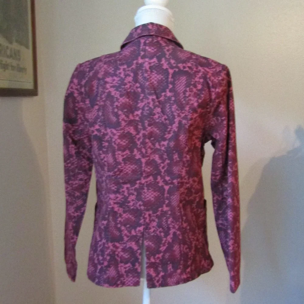 G.I.L.I. Blazer Snakeskin Print Jacket NWOT